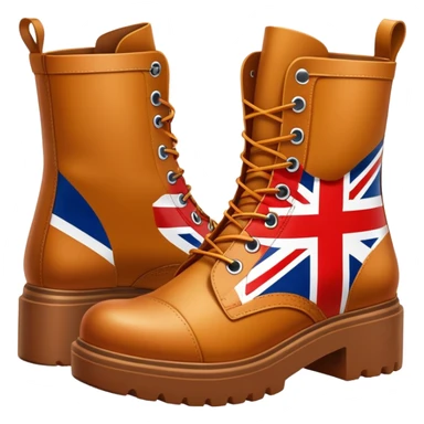 Union Jack flag platform boots ginger spice sticker