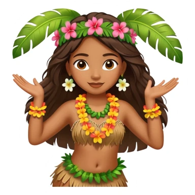 Beautiful Hawaiian girl dancing hula sticker