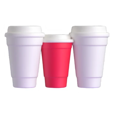 one styrofoam cup stacked inside another styrofoam cup sticker