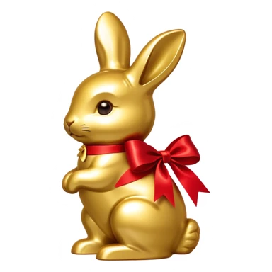 Lindt goldbunny with red ribbon sticker