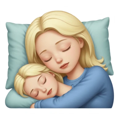 A blonde girl sleeping but make it look good sticker