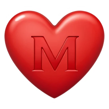 the letters M + V, in a heart  sticker