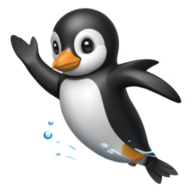 penguen dalgıç sticker