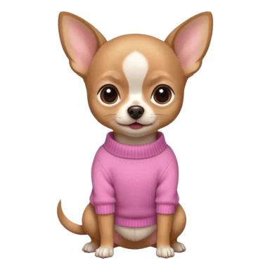 chihuahua with a pink sweater sticker