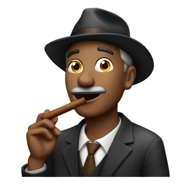 man with cigar sticker