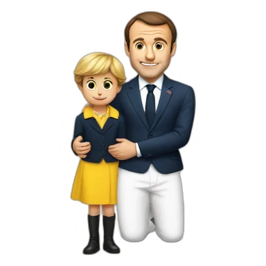Macron avec un enfant sticker
