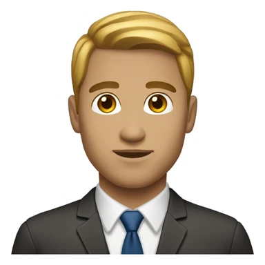 manager male light skin brown hair 30 yo sticker