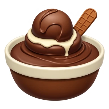 choclate icecream in bowl sticker