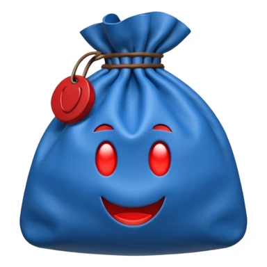 money bag blue (#00A3E0) and red (#F9423A) sticker