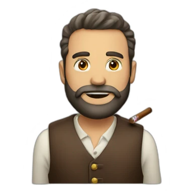 man-with-cigar-and-beard sticker