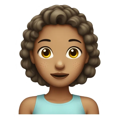 Girl with acne sticker