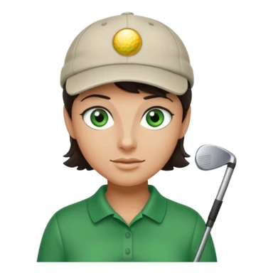 Love my golfer dark hair green eyes  sticker