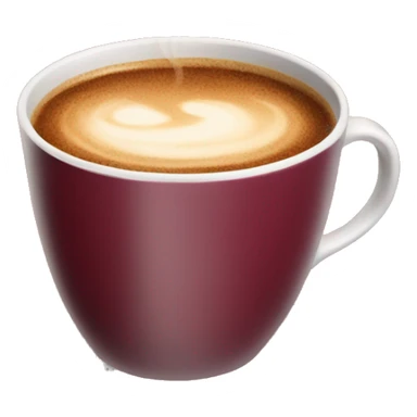  burgundy hot cup of coffee sticker