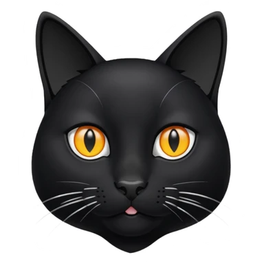 Black cat white nose sticker