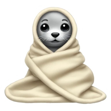 Baby seal in a blanket sticker