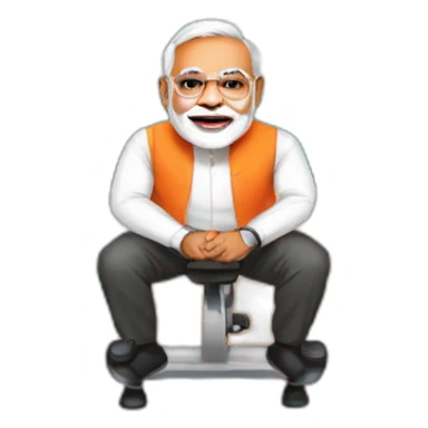 narendra modi in gym sticker