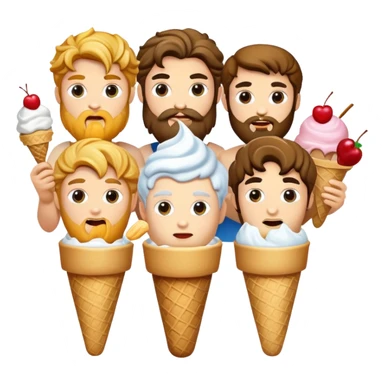 Zeus and other Greek gods enjoying ice cream sticker
