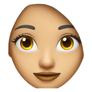 a woman with long eyelashes sticker