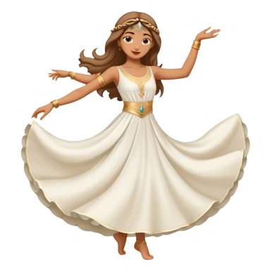 Arabic white dancer girl sticker