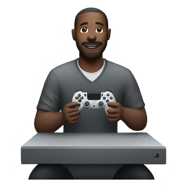 Man playing PlayStation 5 sticker