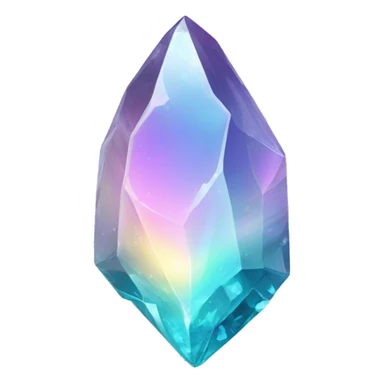 Sparkly glossy Pastel iridescent glass crystal fragment sticker