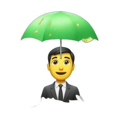 raining-money sticker