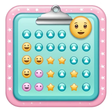 Emoji of structured plan roadmap with sparkles, wellness program, clean flat emoji, pastel colors sticker