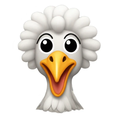 A simple, cute turkey with an afro hairstyle sticker