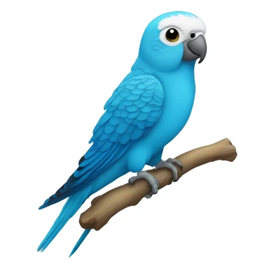 Blue parakeet sticker