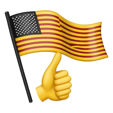 Black and yellow American flag sticker