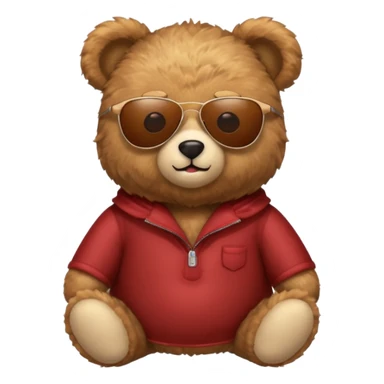 Teddy bear with sunglasses on sticker