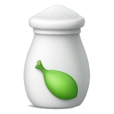 animated salt shaker with hints of green sticker