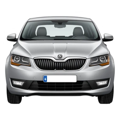 Stříbrné Auto škoda octavia sticker