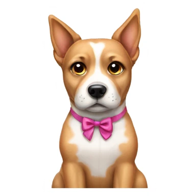 Dog wearing bows sticker