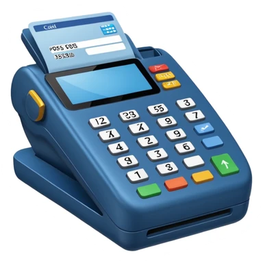 credit card blue pos terminal sticker