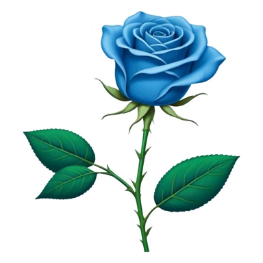 blue bandana printed long stem rose with green leaves  sticker