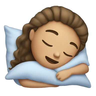 Girl sleeping on pillow sticker