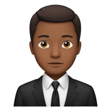 indonesian man in white shirt with black tie sticker