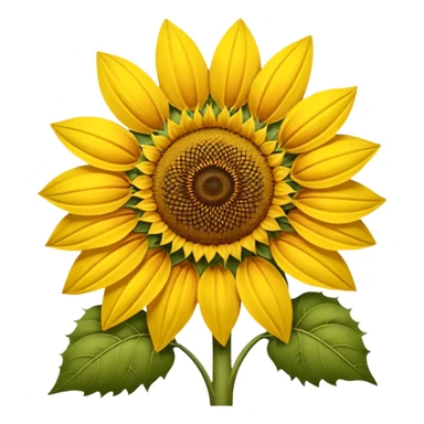 Noo, i want sunflower 🌻.  Just like this. With browner center. And without green sleaves. Much more browner center of the flower please
 sticker
