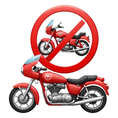 Vreau un emoji cu stop și sa fie împotriva motocicletelor sa fie interzise sticker
