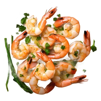 Sheet Pan Garlic Butter Shrimp in a plate sticker