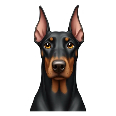 Doberman grown color  sticker