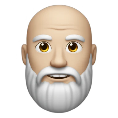 a man with white skin and a Viking beard and with a red line near the eye and who has no hair and looks like a Viking sticker