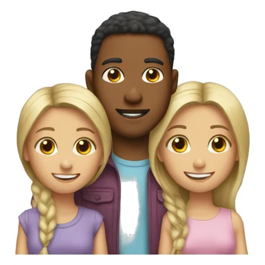 one brother with two sisters  sticker