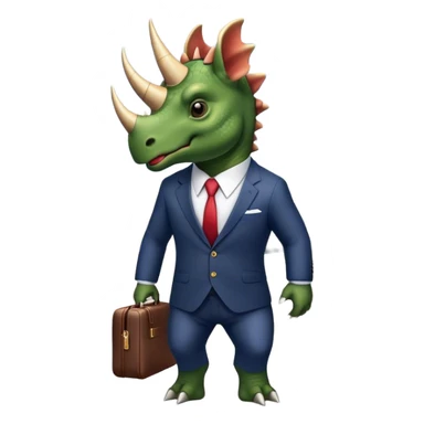 office triceratops in an airport sticker