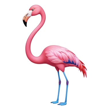 Blue Flamingo sticker