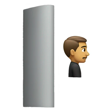 Man facing wall turning slowly  sticker