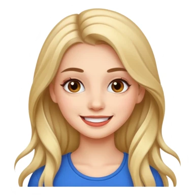 pretty girl with makeup and long hair sticker