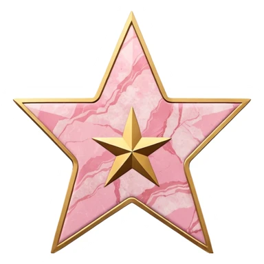 hollywood walk of fame star pink sticker