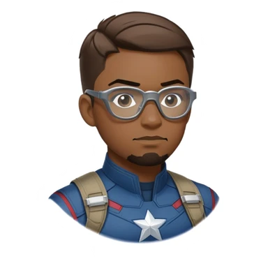 sam wilson with short hair, side-whiskers, and wear safety glasses from  from captain america: civil war sticker
